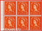SG. 570. SB7d. ½d Orange - Red. A mounted mint booklet pane of 6 with th B68013