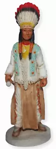 Indianerfigur Indianer Jicarilla Apache H 19 cm mit Kopfschmuck Castagna - Bild 1 von 6