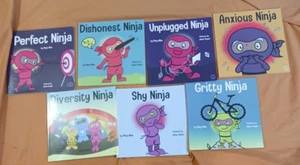 Lot of 7 NINJA books by Mary Nhin TPB 2019 Life Hacks Social Emotional Feelings - Picture 1 of 11