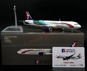 1:200 InFlight200* Air Macau A321neo B-MBQ Aircraft Model With Stand - Picture 1 of 18