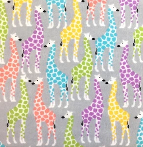 Baby Changing Pad Cover, Giraffes on Gray, Flannel, Fits 32"x16" Contoured Pad - Picture 1 of 5