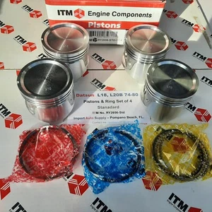Pistons & Rings Set Standard fit Datsun L18, L20B 200SX, 610, 620, 710, 720 1980 - Picture 1 of 4