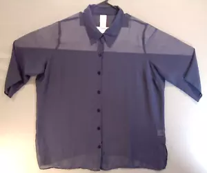Blusa Roaman's Superpuesta Cizalla Púrpura Talla 24W Manga 3/4 Boho Cottage Core Camisa - Imagen 1 de 13