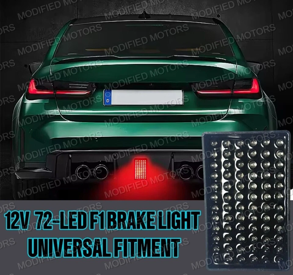 LUZ DE FRENO F1 12v 72-LED COCHE LLUVIA BMW M140i GOLF R GTI POLO AMG M3 ST RS3 S3 Foto 1 de 4