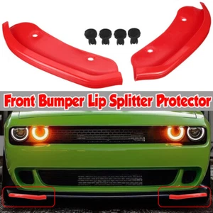Protector divisor de labios para parachoques delantero rojo para Dodge Challenger SRT HELLCAT 15-21 - Imagen 1 de 10