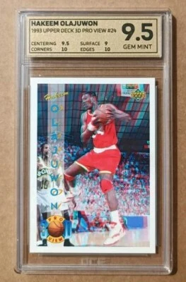 Hakeem Olajuwon 1993/94 Upper Deck 3d Pro View #97 - OCE 9.5 GEM MINT not PSA - Image 1 of 2