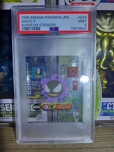 1998 Pokemon Japan Amada Super DX Clear Sticker Gastly #D28 PSA 9 - Picture 1 of 2