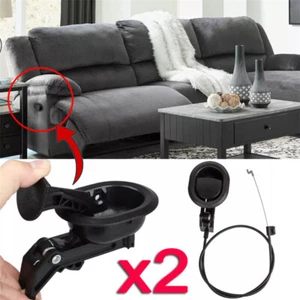 2PC Sofa Recliner Release Pull Handle Replacement Chair Couch Cable Lever Switch - Picture 1 of 15