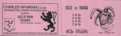 1980 Isle of Man Sg SB11 40p Folded Cover Booklet Booklet Complete MNH - Image 1 of 2
