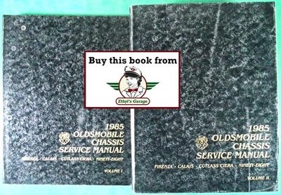 Olds Firenza Calais Cutlass Ciera/Cruiser 98 1985 juego manual de reparación de servicio de taller Foto 1 de 4