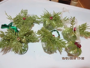 6 VINTAGE CRYSTAL FACTED PRISMS HAND DECORATED FOR CHRISTMAS ORNAMENTS--#R7A-9 - Picture 1 of 24