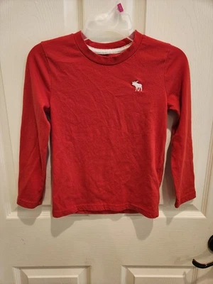 Abercrombie Kids Sz. 5/6 Red Long Sleeved Classic Tee - Image 1 of 4