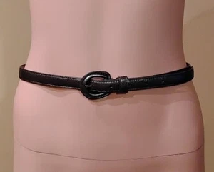 New Talbots Womens Gray Solid Leather Belt Size: XS - Picture 1 of 2