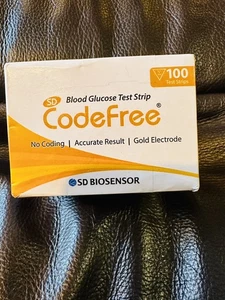 2 x 100 SD CodeFree 200 Blutzuckerteststreifen Ablaufdatum 4/26 - Bild 1 von 3