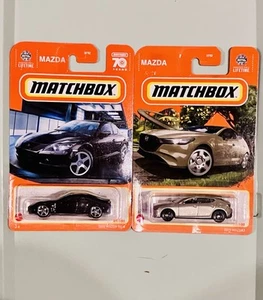 Lotto di 2 auto Matchbox ~ 2004 Mazda RX-8 e Mazda RX3 - Foto 1 di 1