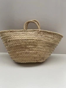 Bohemia Eco-friendly French Market Basket Made In Morocco 17x11” Beach, Coastal - Picture 1 of 7