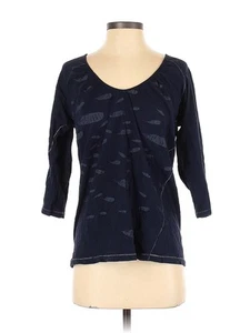Loomstate Women Blue 3/4 Sleeve Top XS - Picture 1 of 2