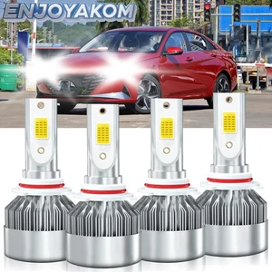 For Hyundai Elantra 2019-2023 LED Headlight Kit Bulbs High-Low Beam 4x 6000K - Picture 1 of 11