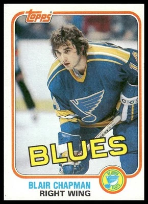 1981-82 Topps #115 West Blair Chapman St. Louis Blues - Image 1 of 2