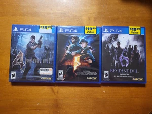 LOT 3 PS4 Playstation 4 Resident Evil 4 5 6 US EDITION NEW SEALED BLUE CASE - Picture 1 of 8