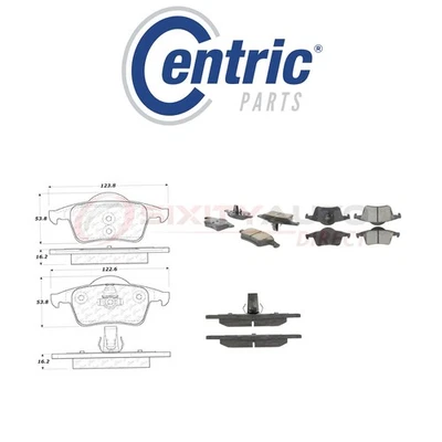 Centric Ceramic Disc Brake Pads w Shims for 1999-2006 Volvo S80 2.5L 2.8L ne Foto 1 de 4