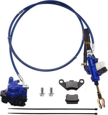 Rear Hydraulic Brake Assembly Caliper Master Cylinder Kit with Extra Brake Pad f - Image 1 of 4