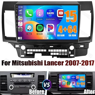 Android 15 For 2008-2017 Mitsubishi Lancer 4+64G Car Carplay Stereo BT Radio GPS - Image 1 of 4