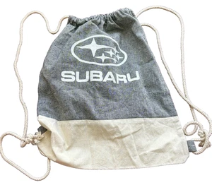 Genuine Subaru LOGO Recycled Cotton Draw Bag Sti Forester Ascent Outback IMPREZA - Picture 1 of 3