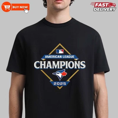 Toronto Blue Jays 2025 American League Champions TShirt - Multicolors, S-5XL - Image 1 of 4