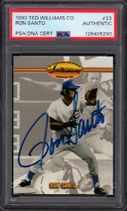 Ron Santo Ted Williams Co. 1993 Auténtico PSA/DNA firmado personalmente con clasificación automática - Imagen 1 de 2