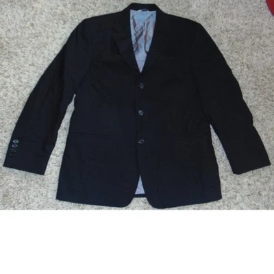 Traje Chaqueta Wilke Rodriguez de Lana para Hombres 40S Negro Bolsillos Forrados de Un Solo Pecho Foto 1 de 4