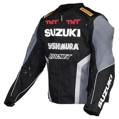 Suzuki Motorbike Riding Jacket Mesh Fabric Biker Jacket Motorcycle Racing Jacket - Image 1 of 3