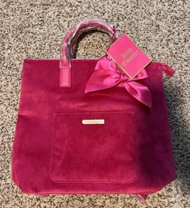 Juicy Couture Pink Velvet Ribbon Bow Convertible Backpack Handbag NWT - Picture 1 of 7