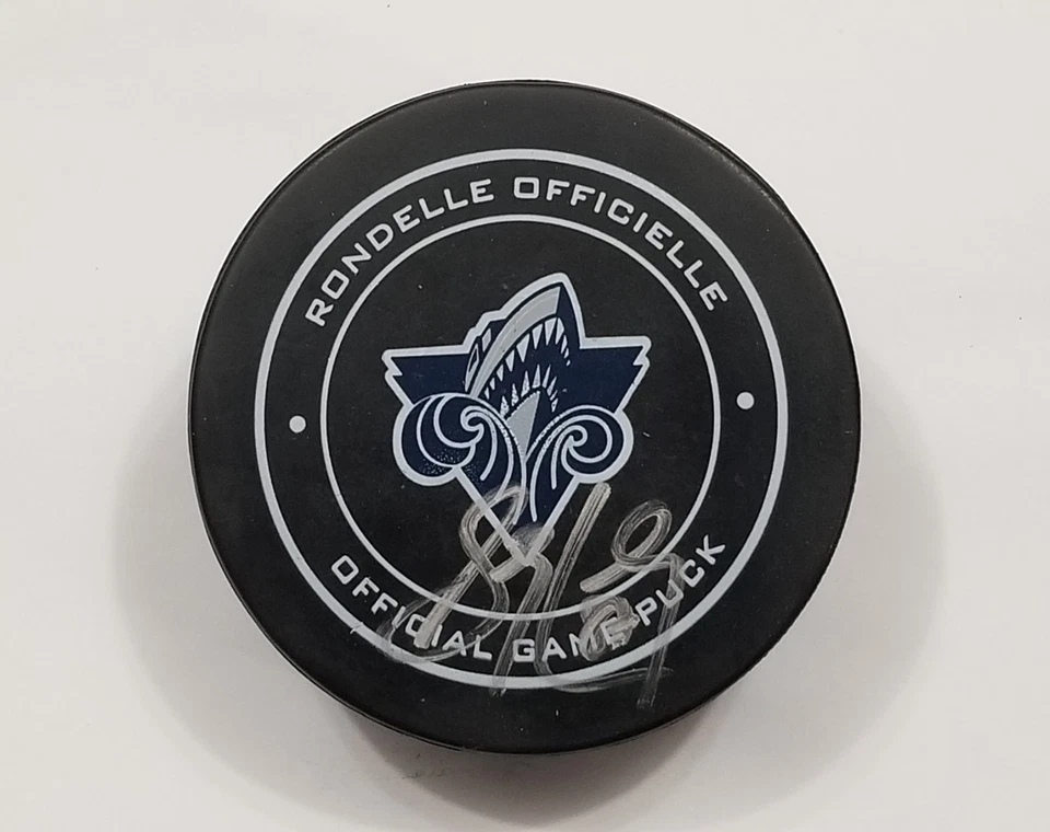 SIDNEY CROSBY Autografiado Rimouski Oceanic QMJHL Oficial GAME PUCK Tinta Plateada Foto 1 de 1