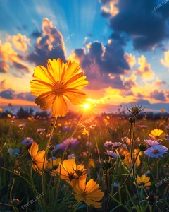 Flowers Art Print Photo Morning Sunrise 8x10 Nature Photograph Picture - Picture 1 of 2
