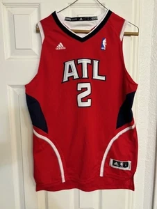 Adidas Atlanta Hawks #2 Joe Johnson Red Away Basketball Jersey Youth Large +2" - Picture 1 of 4