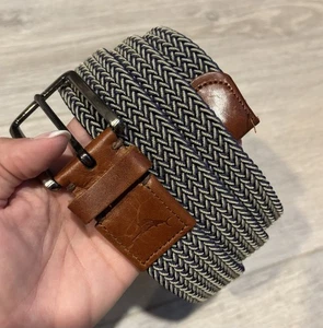 Tommy Bahama Men's Stretch Belt (Navy/Khaki, Large/X-Large) 38-42 - Picture 1 of 4