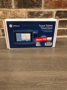 uAttend Biometric Fingerprint Touch Tablet Time Clock System, Blue/Black NX2500 - Picture 1 of 4