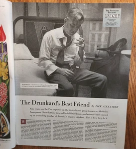 Saturday Evening Post Alcoholics Anonymous Drunkard's Best Friend JACK ALEXANDER - Picture 1 of 4