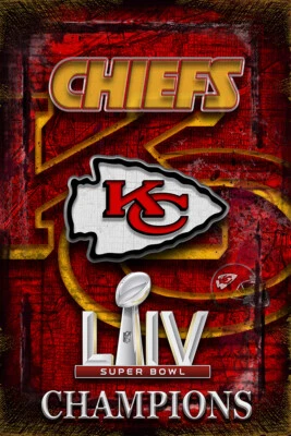 Póster del Campeonato del Super Bowl de los Kansas City Chiefs 12x18 pulgadas, envío gratuito a EE. UU. Foto 1 de 4