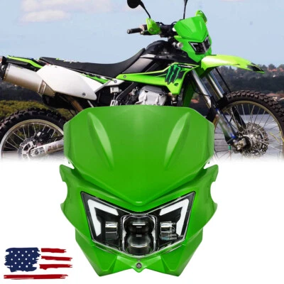 Faro LED para Kawasaki KLX110 KLX125 KLX250 KLR140 KLR300 KLR450 Foto 1 de 4