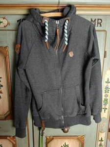 Naketano Damen Jacke – Größe L (40/12) – Dunkelgrau mit bunter Kordel - Bild 1 von 8