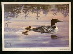 Loon Wall Art Print Northwoods Wildlife Boundary Waters Minnesota Wisconsin - Picture 1 of 9