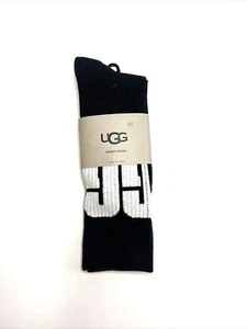 NEW UGG Black & White Crew Socks Size S/M 5-9 - Picture 1 of 5