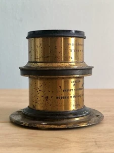 Taylor Taylor & Hobson 283mm Rapid Rectilinear Brass Lens 8.5x6.5" (Full Plate) - Bild 1 von 12