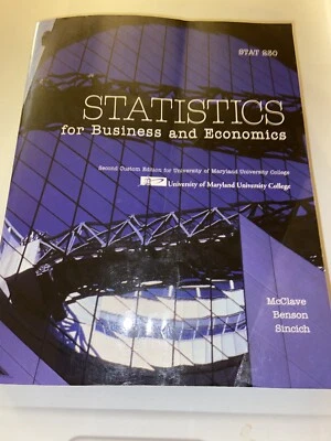 Statistics For Business And Economics 2nd Custom Edition - Image 1 of 3