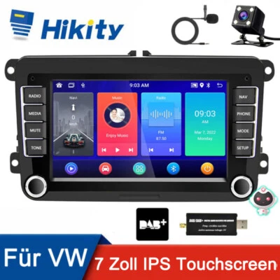 7" DAB+ Autoradio Android GPS NAVI DAB Kamera Für VW GOLF 5 6 Touran Polo Tiguan - Bild 1 von 4