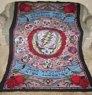 Nuevo Tapiz Calaveras Grateful Dead Mexicali Regalo Roba tu Cara con Gafas 3D Nuevo en Paquete Foto 1 de 4