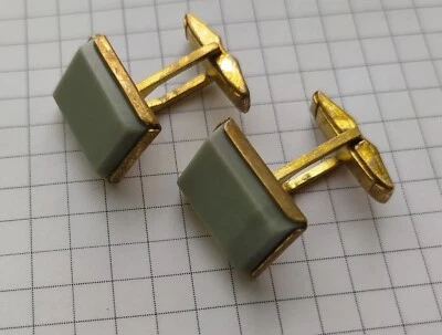 复古苏联袖扣, 天然石材 — 第 1/4 张图片