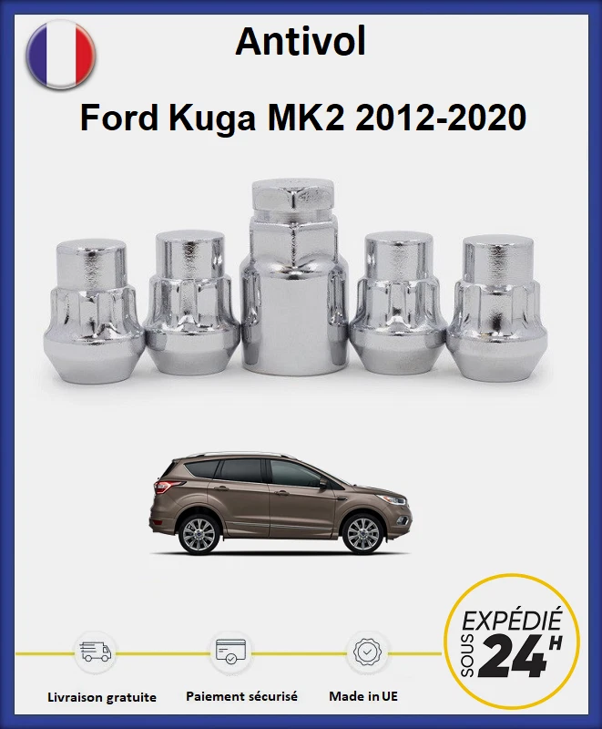 Écrous antivol de roues Ford Kuga MK2 2012-2020 - Photo 1/1